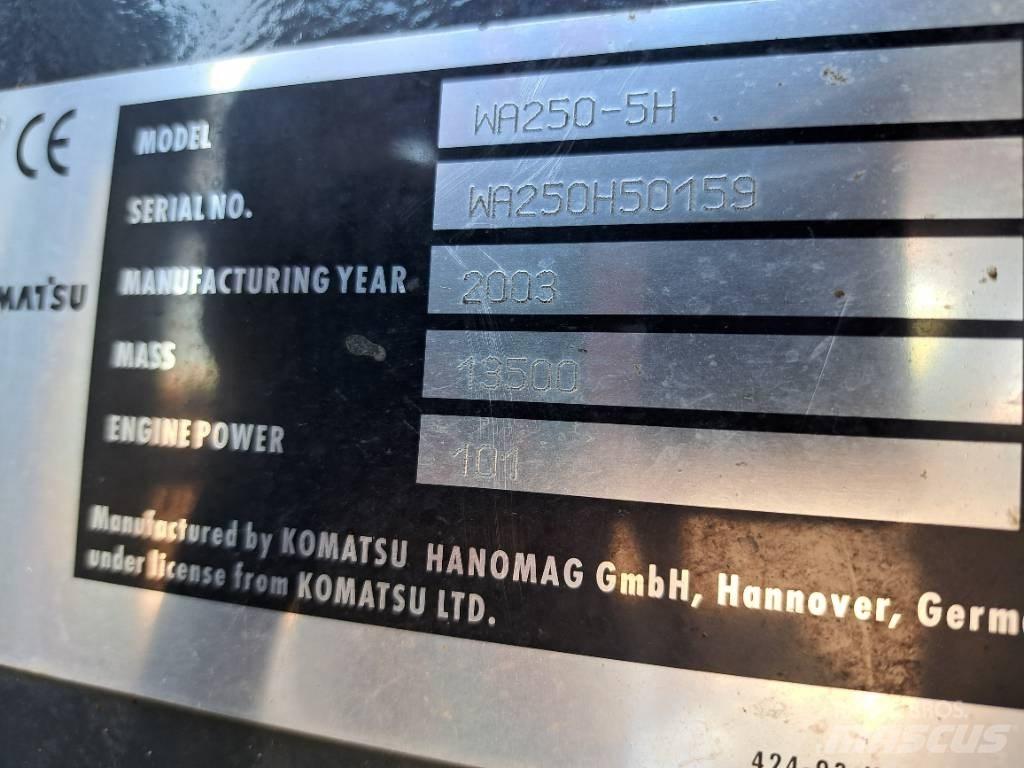 Komatsu WA 250-5H Læssemaskiner på hjul