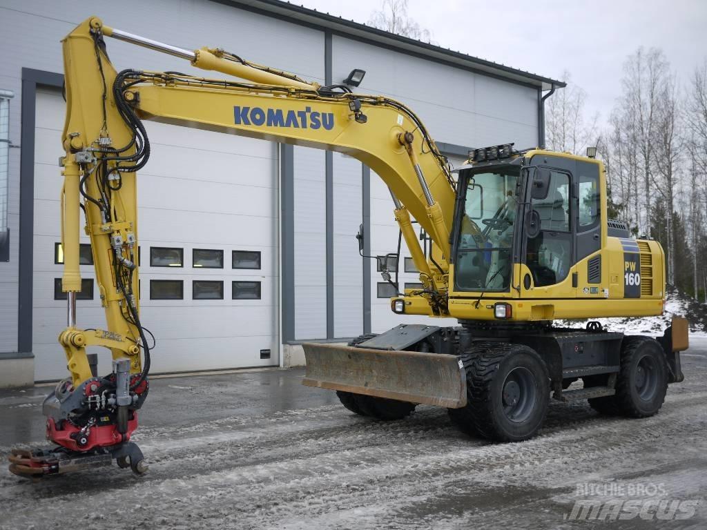 Komatsu PW 160-8 Gravemaskiner på hjul