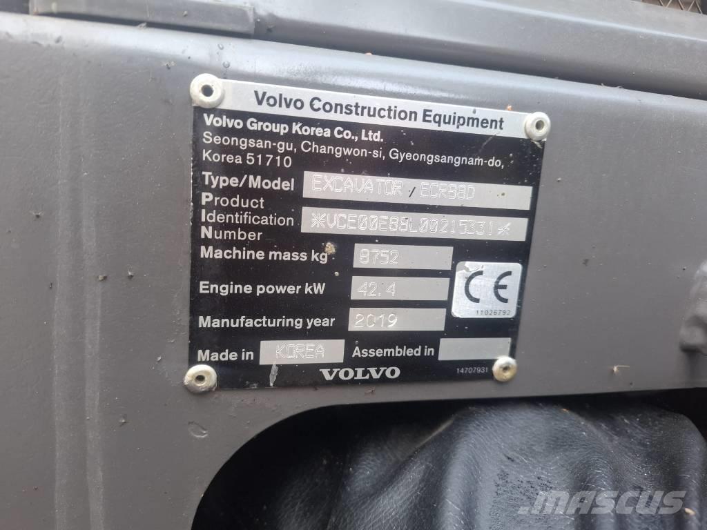 Volvo ECR 88 D Midi-gravemaskiner 7t - 12t
