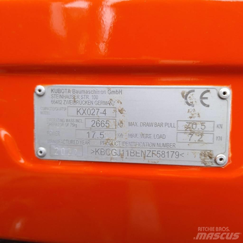 Kubota KX 027 Minigravemaskiner