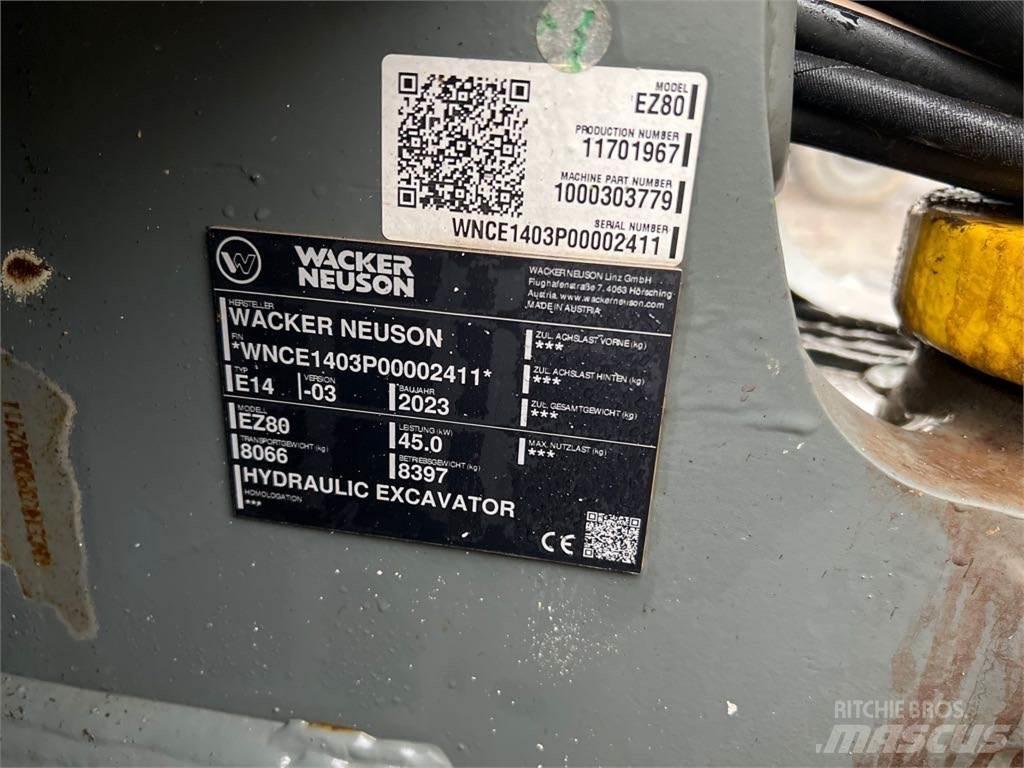 Wacker Neuson EZ80 Gravemaskiner på larvebånd