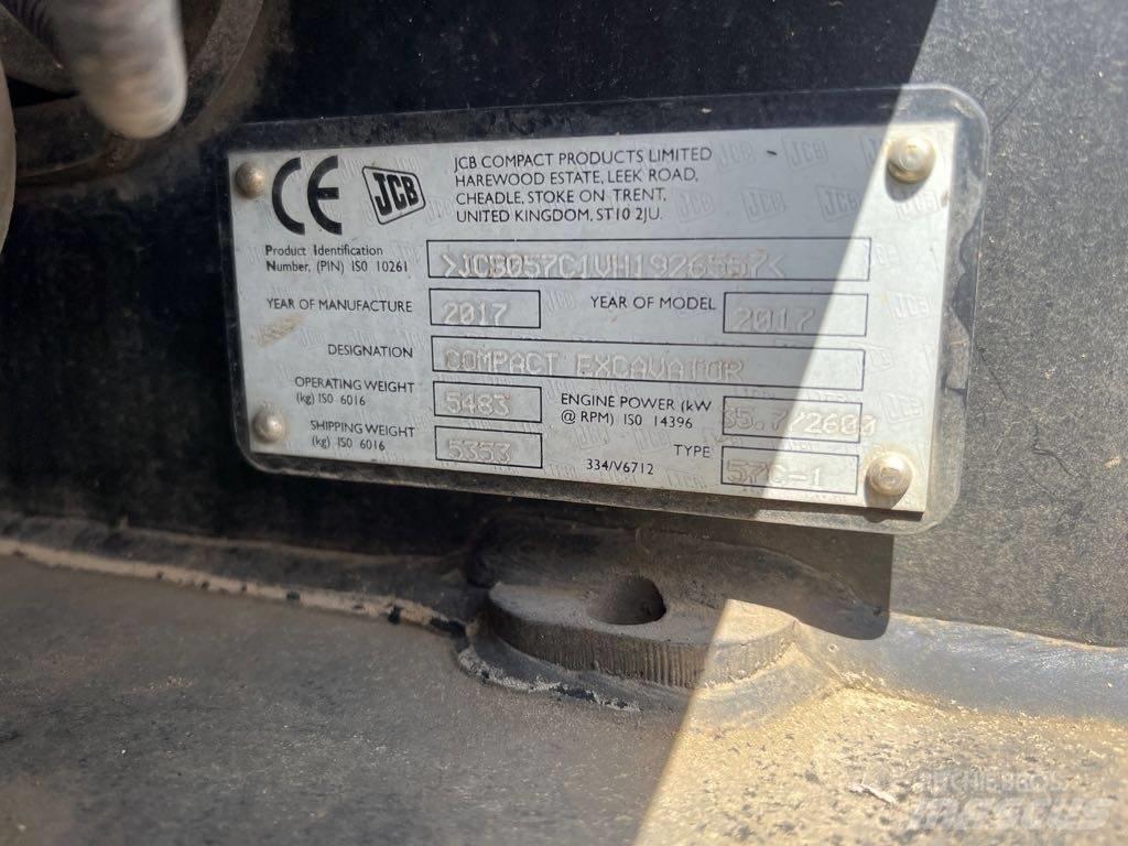 JCB 57C-1 Gravemaskiner på larvebånd