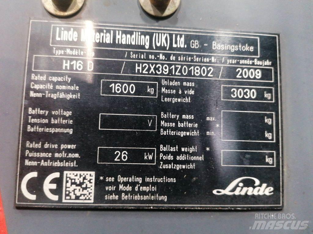 Linde H16D Diesel gaffeltrucks