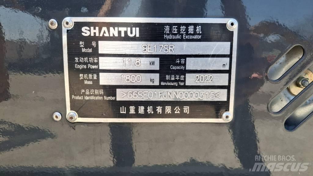 Shantui SE 17 SR Minigravemaskiner