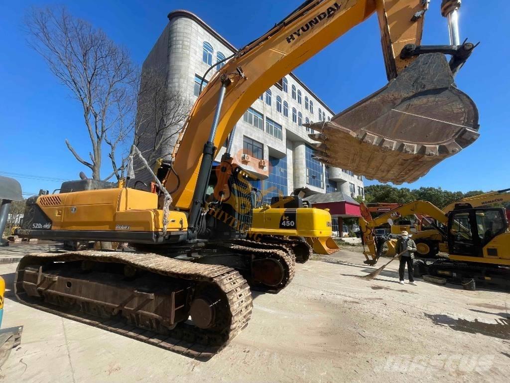 Hyundai Robex 520 VS Gravemaskiner på larvebånd