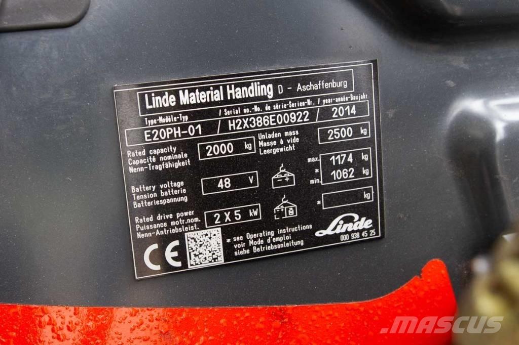 Linde E 20 El gaffeltrucks