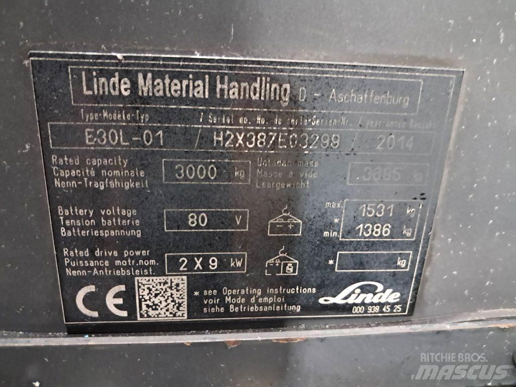 Linde E30L-01 El gaffeltrucks