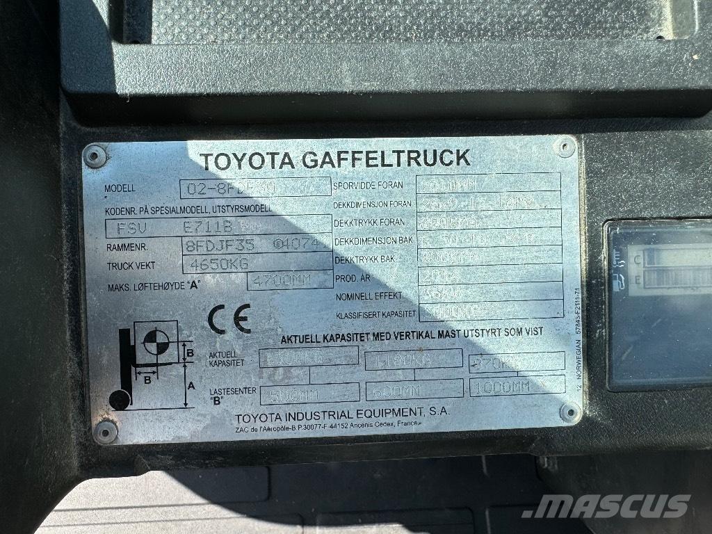 Toyota 02-8FDF30 Diesel gaffeltrucks