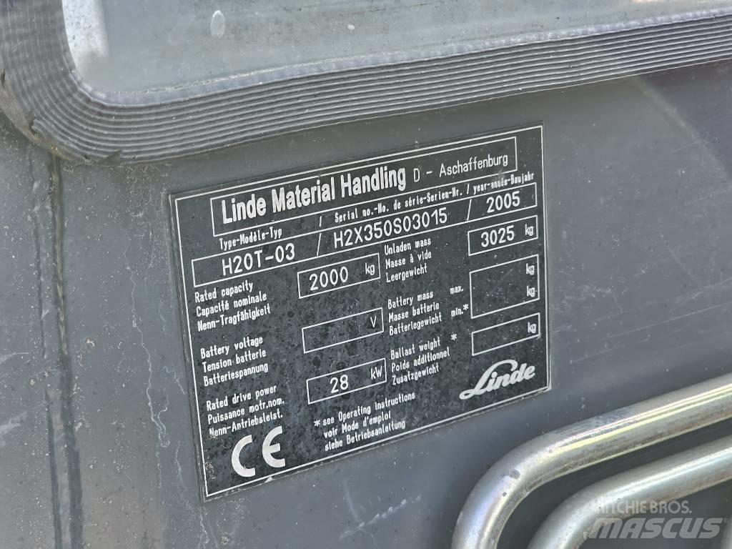 Linde H20T-03 LPG gaffeltrucks