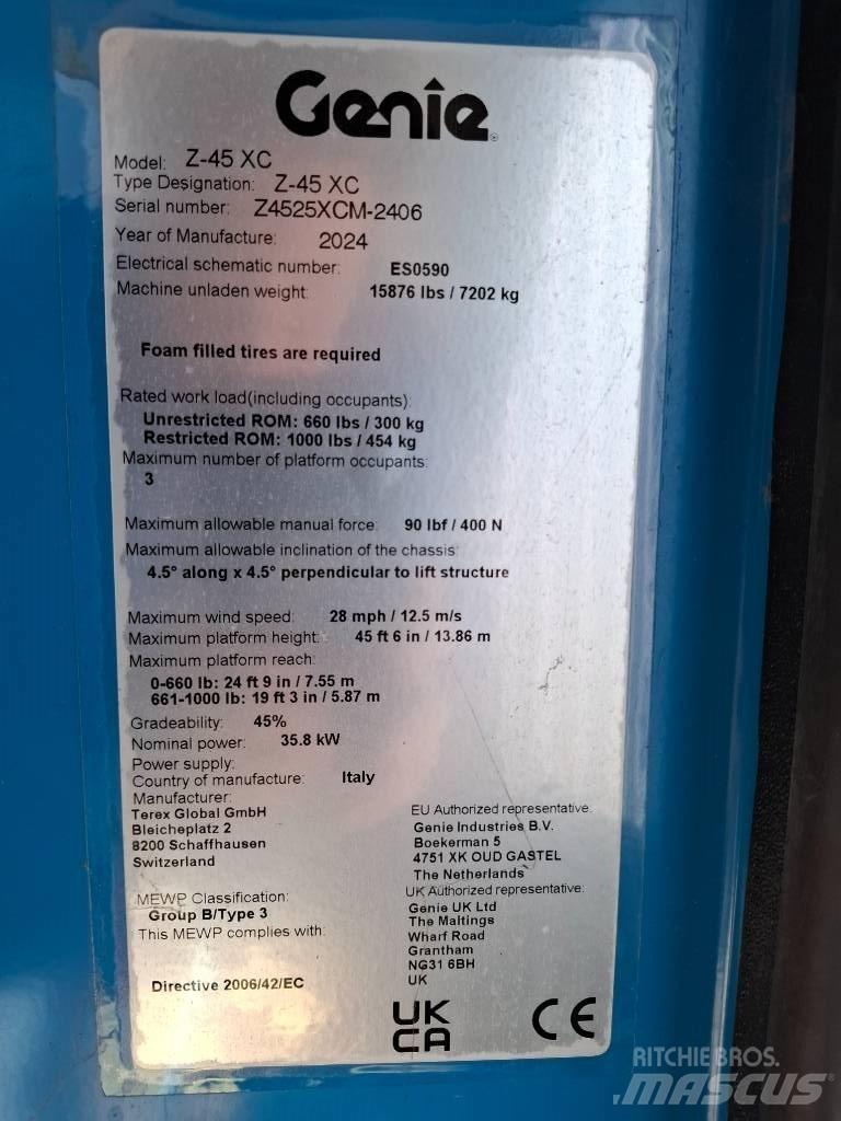 Genie Z 45 Bomlifte med knækarm