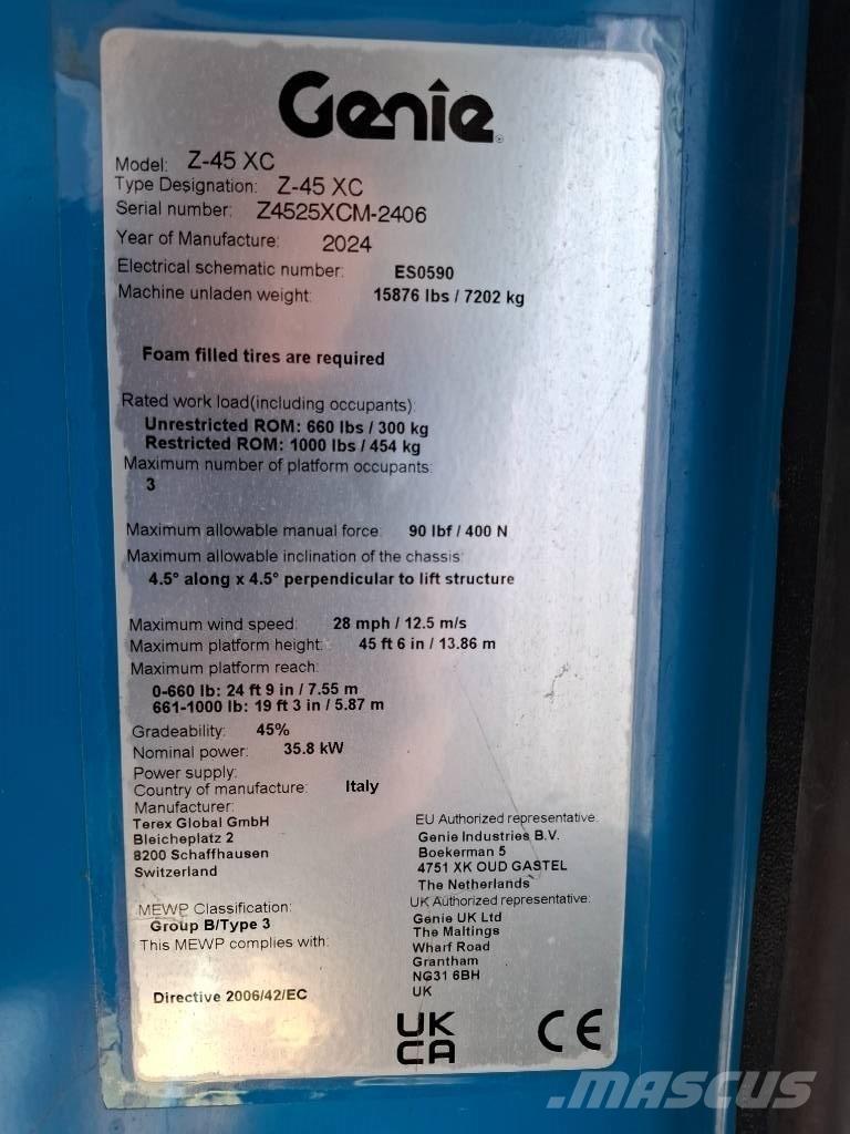 Genie Z45XC Bomlifte med knækarm