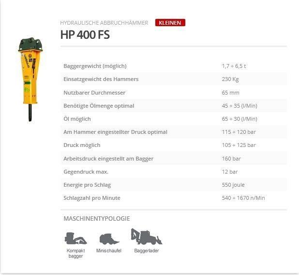 Indeco HP 400 FS Hydraulik / Trykluft hammere