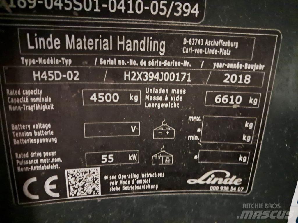 Linde H45D-02 Diesel gaffeltrucks