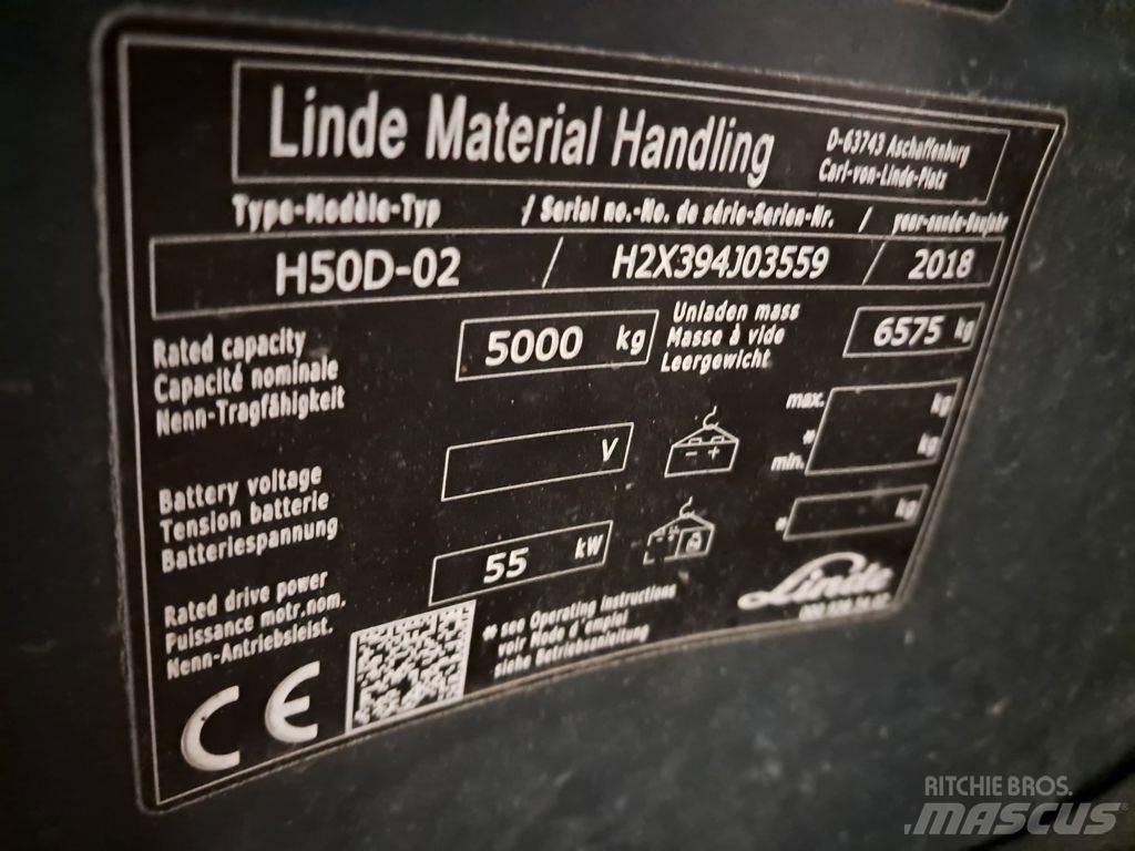 Linde H50D-02 Diesel gaffeltrucks