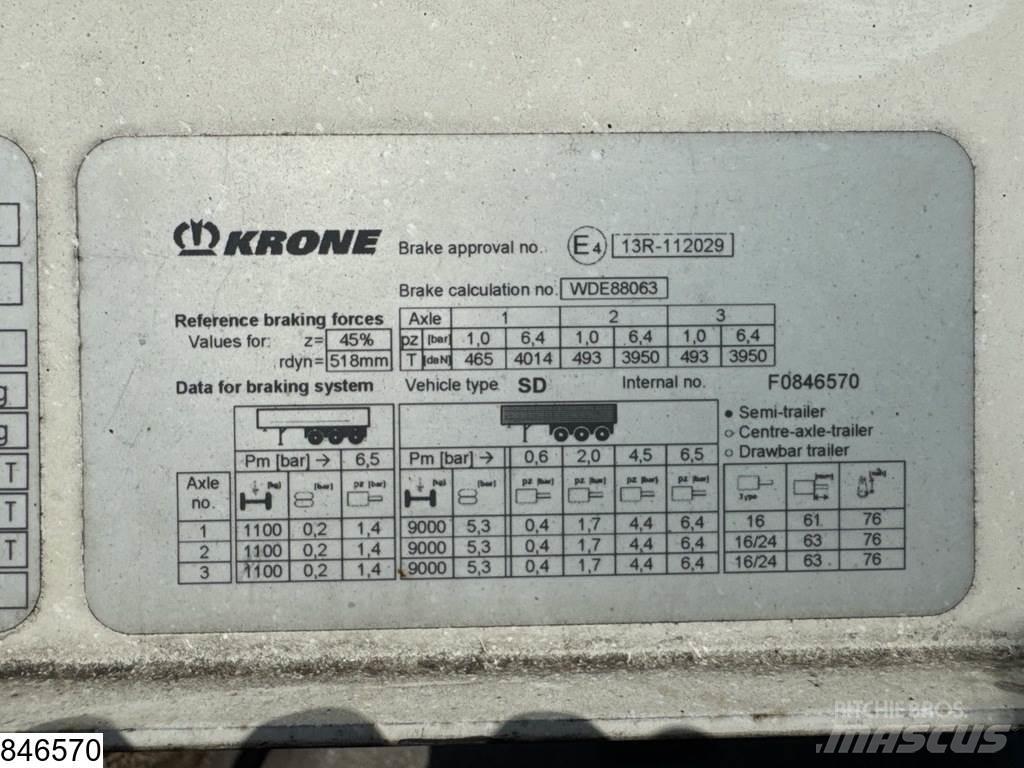 Krone Tautliner Semi-trailer med Gardinsider