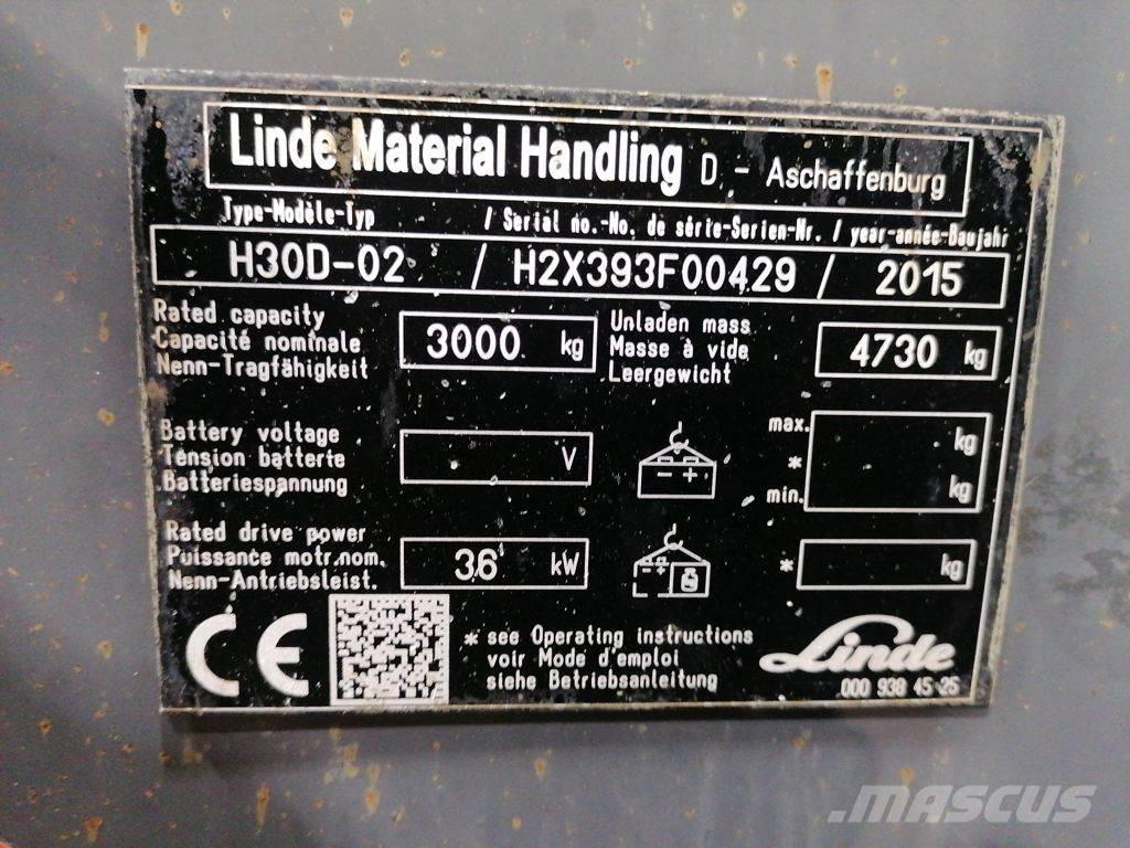 Linde H30D-02 Diesel gaffeltrucks