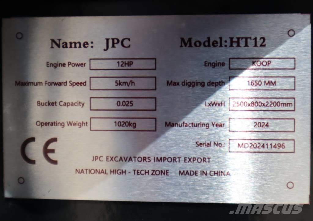 JPC HT 12 Minigravemaskiner
