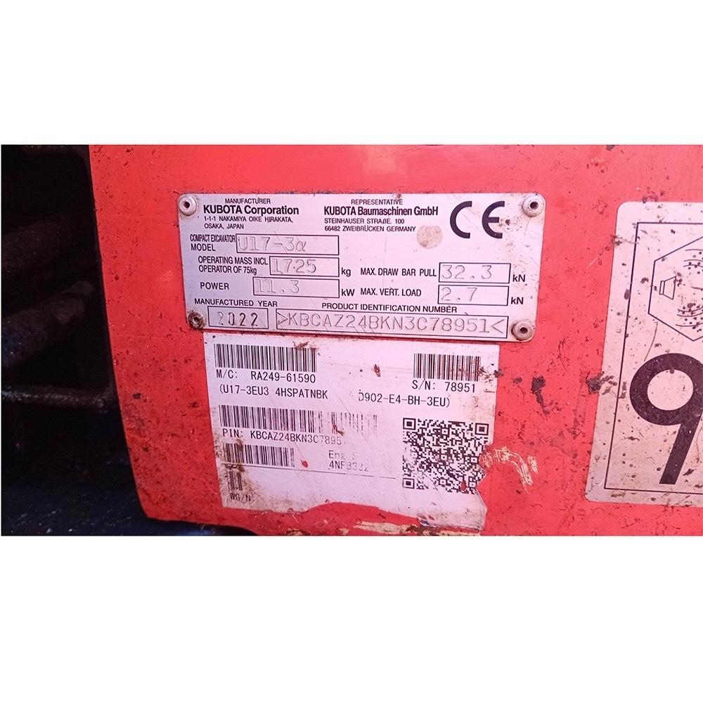 Kubota U17-3a Minigravemaskiner