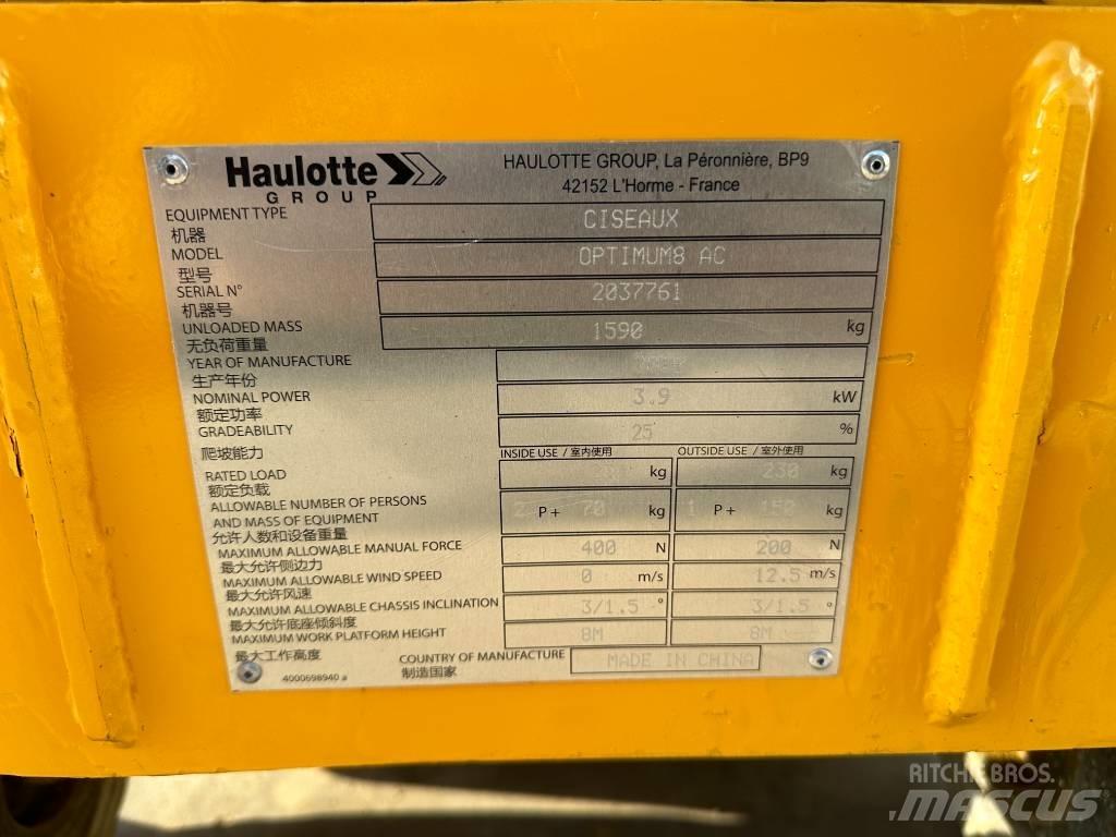 Haulotte OPTIMUM 8 Saxlifte