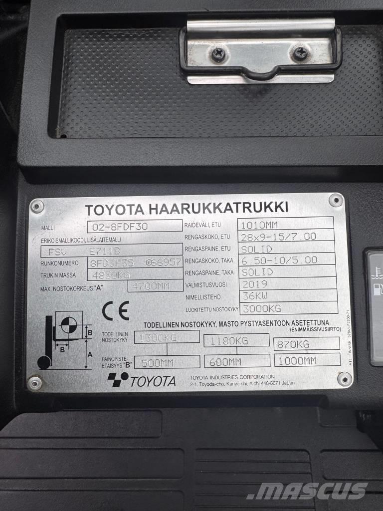 Toyota 02-8 FDF 30 Diesel gaffeltrucks