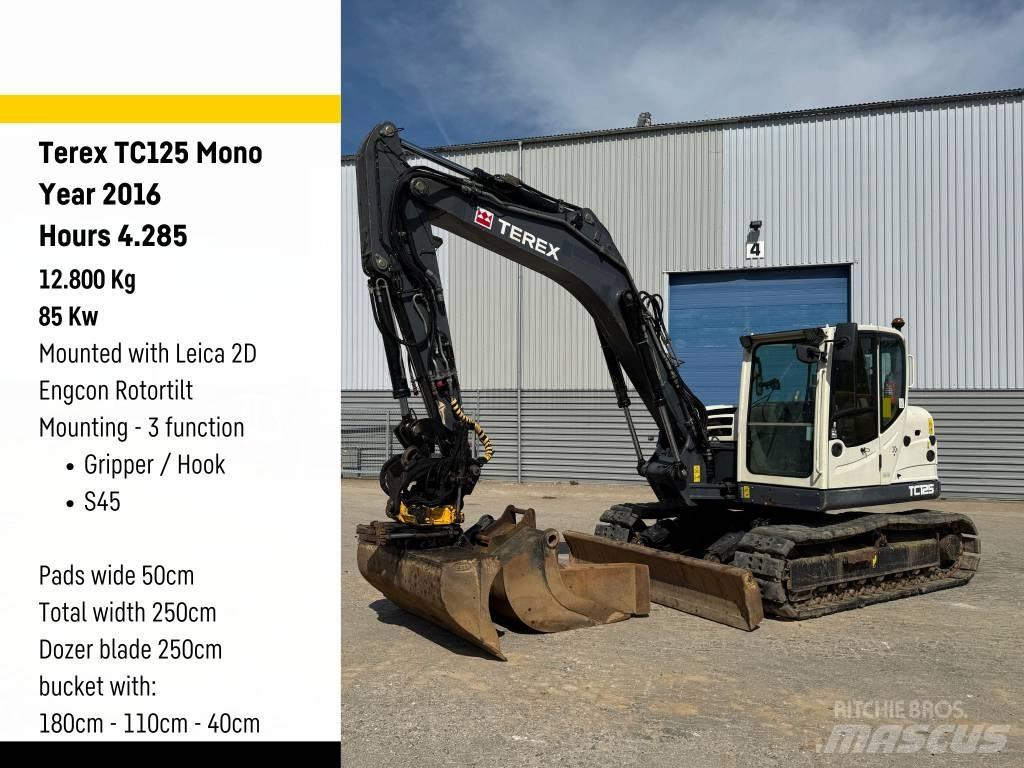 Terex Ecotec TC125 Midi-gravemaskiner 7t - 12t