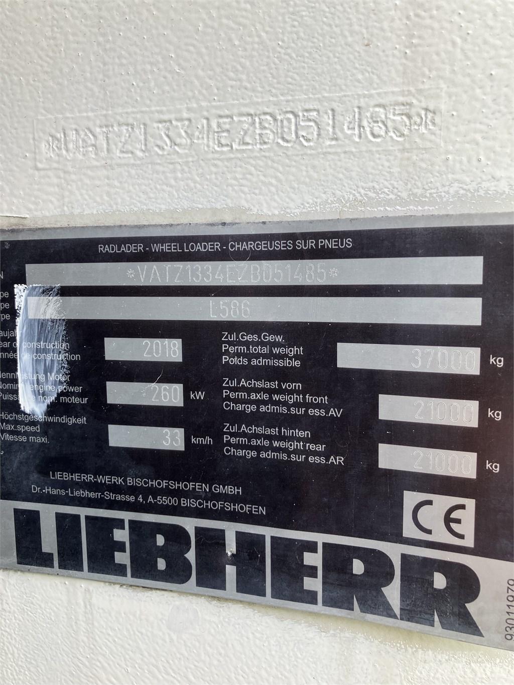 Liebherr L586 Xpower Læssemaskiner på hjul