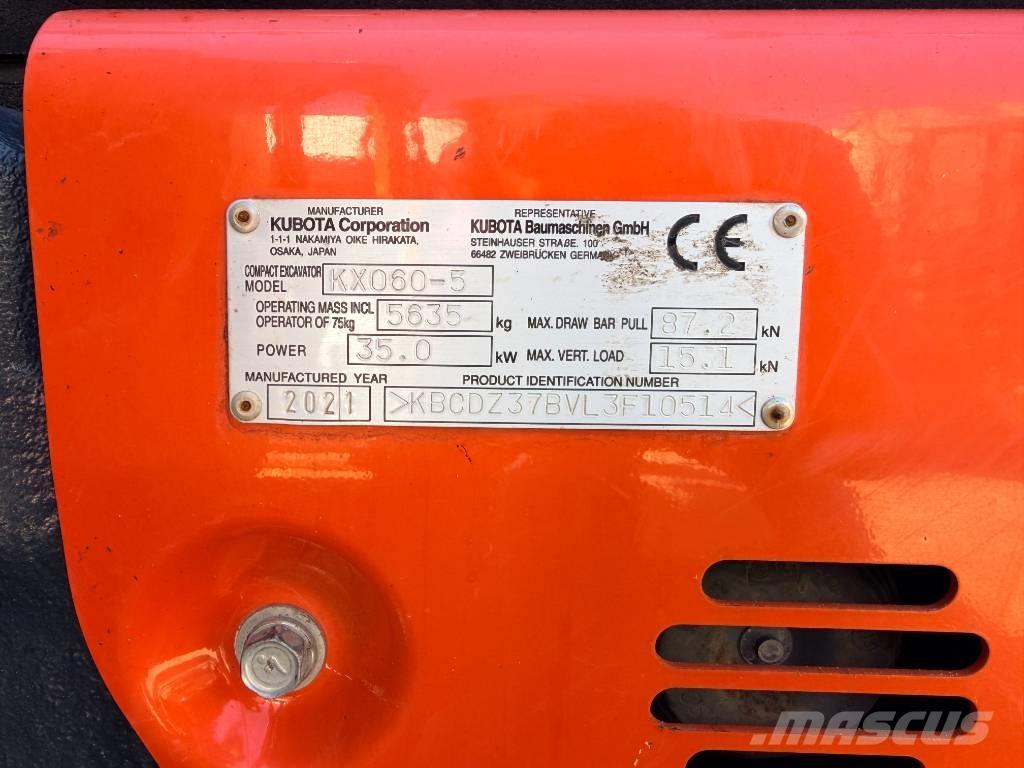 Kubota KX060-5 GLS2 Minigravemaskiner