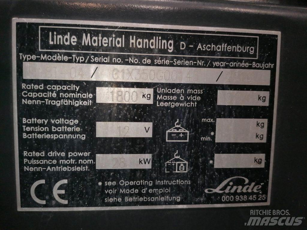 Linde H18T-04 LPG gaffeltrucks