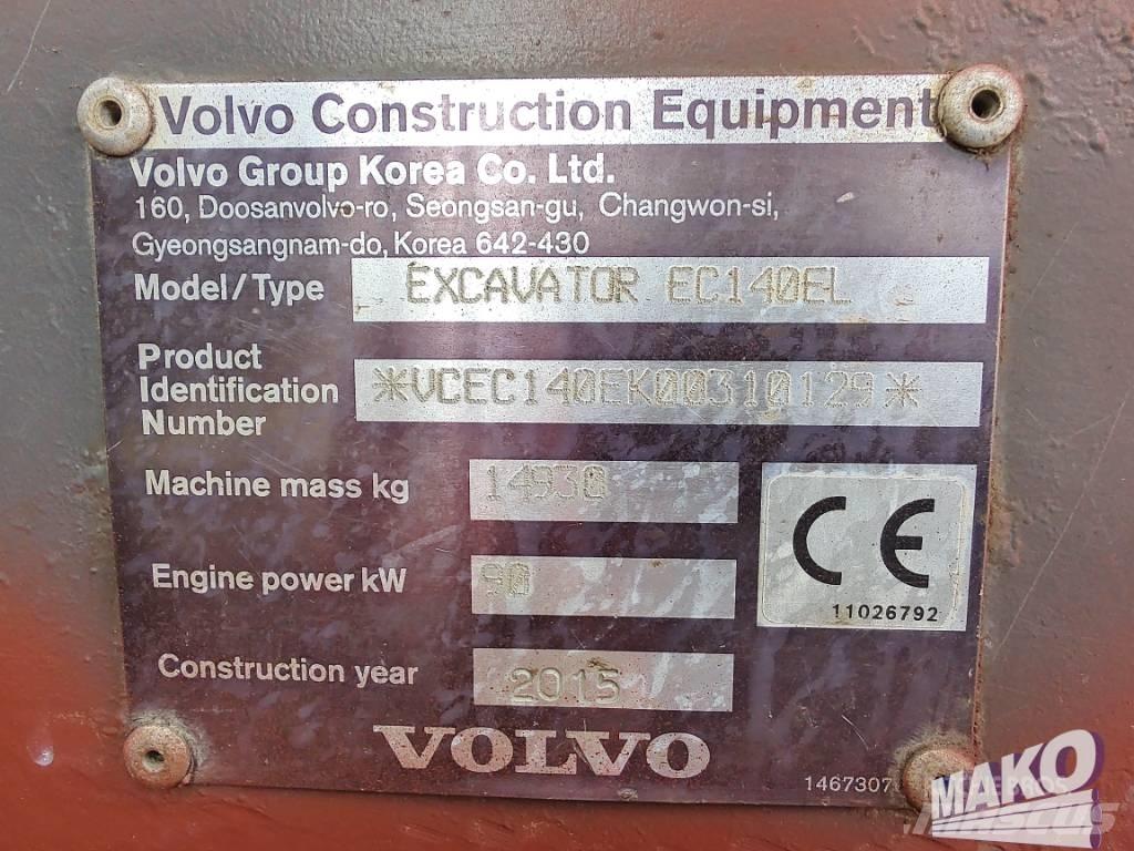 Volvo EC 140 EL Gravemaskiner på larvebånd