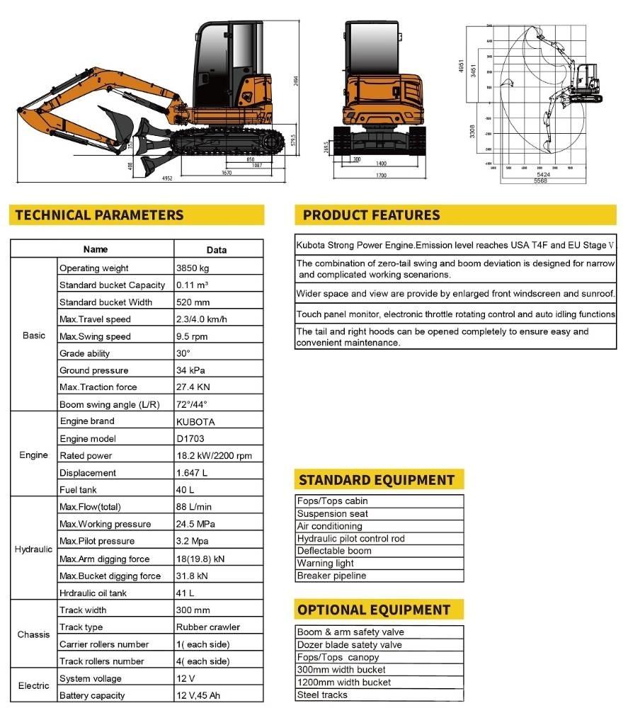 Lonking CDM6035 Minigravemaskiner