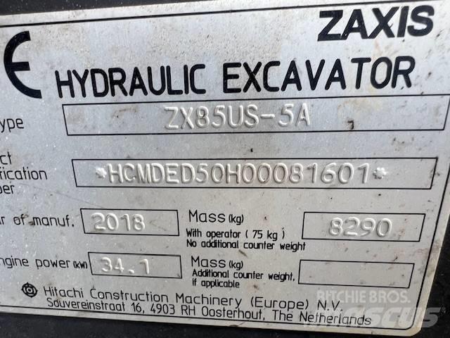 Hitachi ZX85US-5A Midi-gravemaskiner 7t - 12t