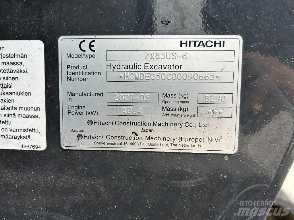 Hitachi ZX85U-6 Midi-gravemaskiner 7t - 12t