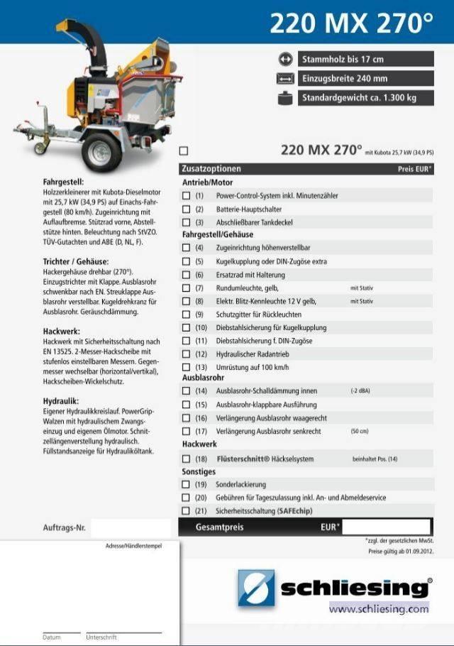 Schliesing 220 MX Flishuggere / neddelere