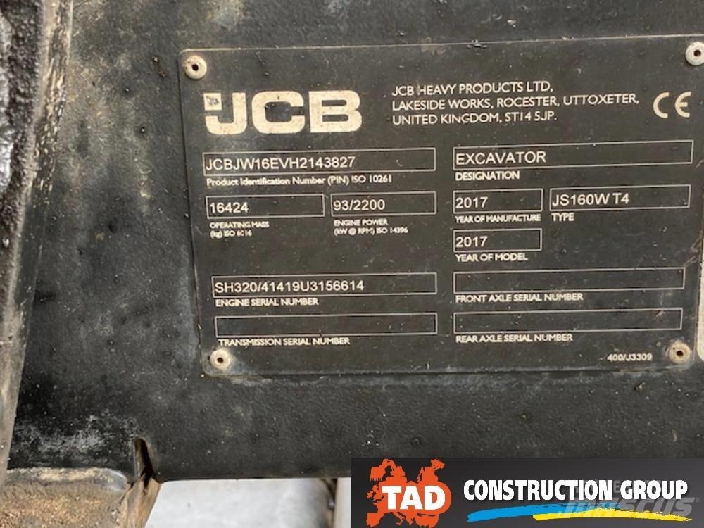 JCB JS 160 W Gravemaskiner på hjul