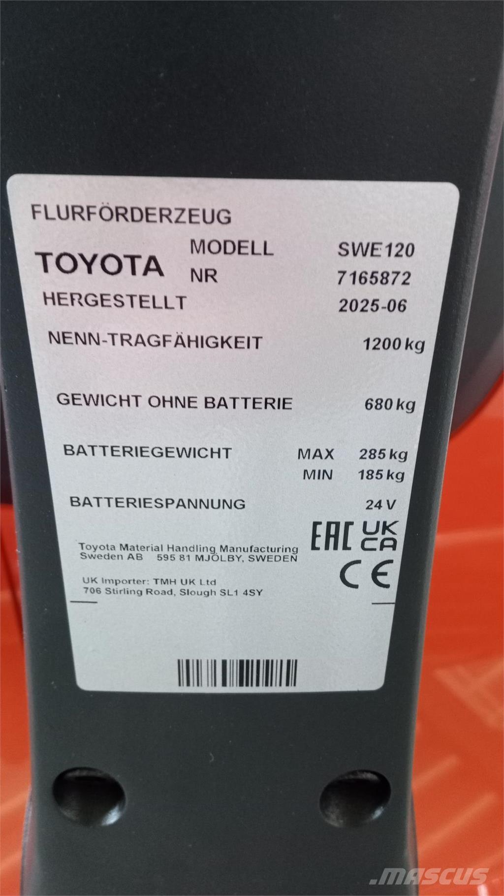 Toyota SWE120 Selvkørende stablere