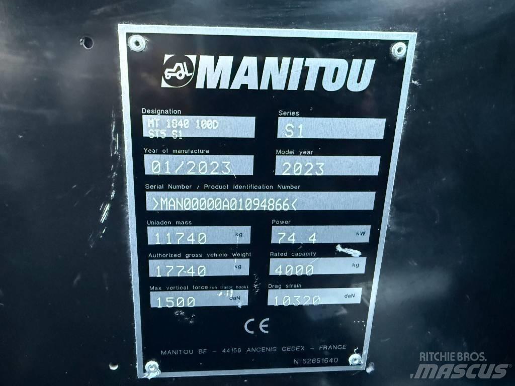 Manitou MT 1840 Teleskoplæssere