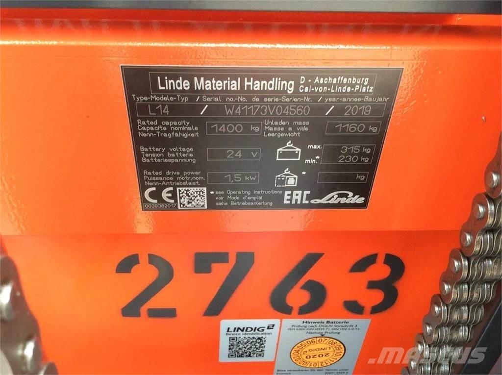 Linde L14I Selvkørende stablere