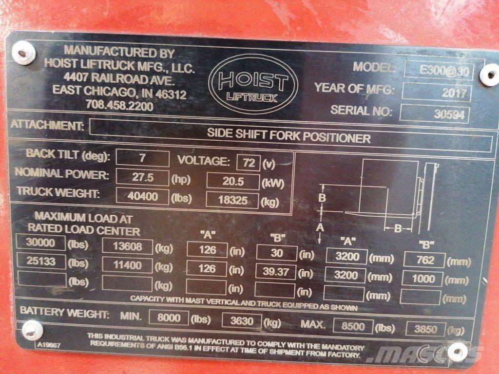 Hoist E300 El gaffeltrucks