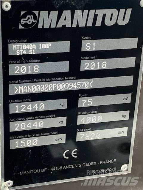 ''SÅLD'' Manitou MT1840A Teleskoplæssere