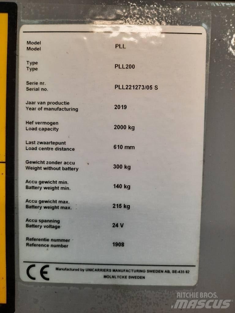 UniCarriers PLL 200 El-palleløftere