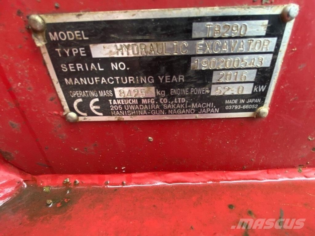 Takeuchi TB 290 Midi-gravemaskiner 7t - 12t