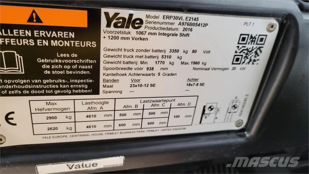 Yale ERP30VL 2016 El gaffeltrucks