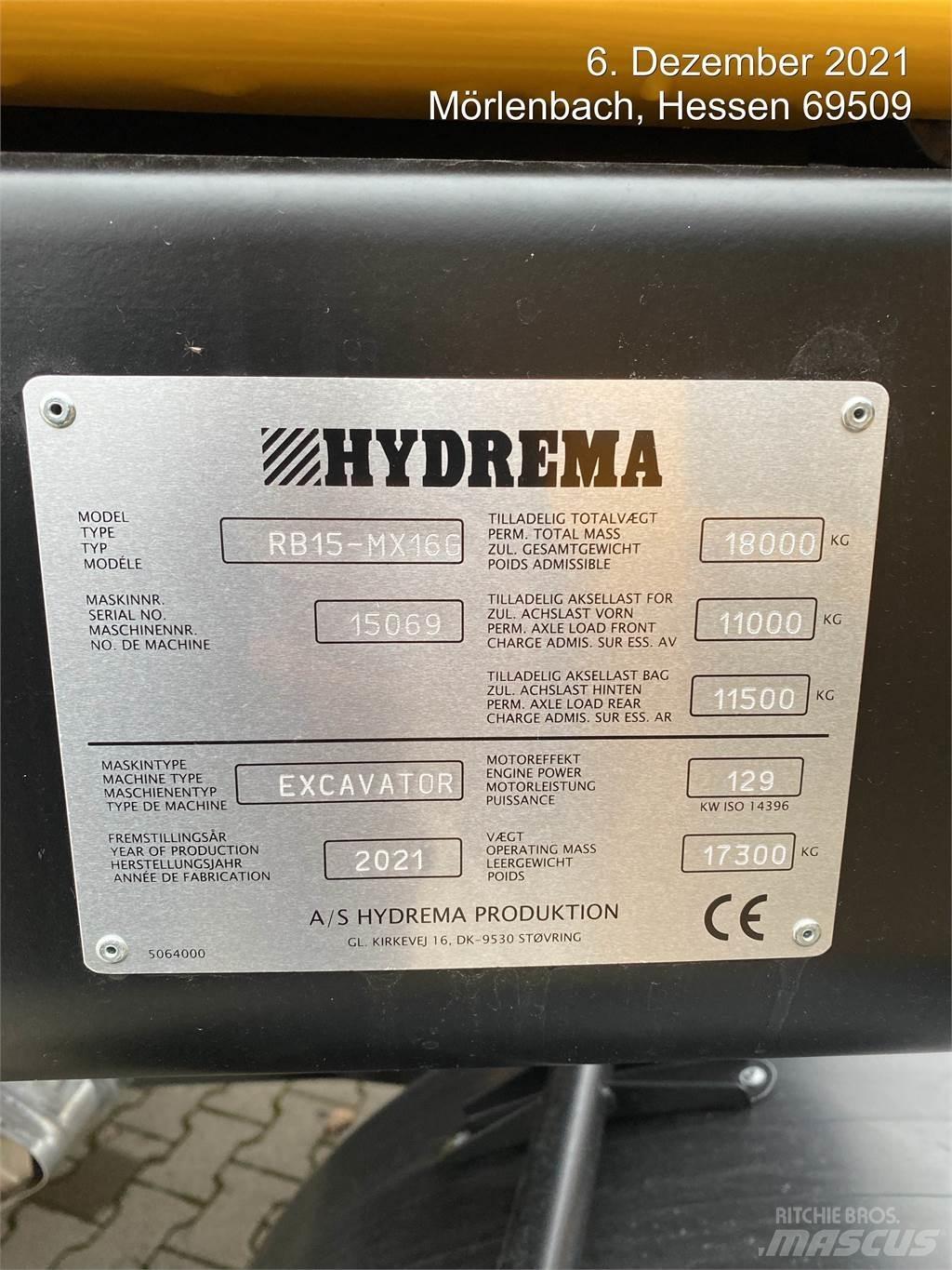 Hydrema MX16G Gravemaskiner på hjul
