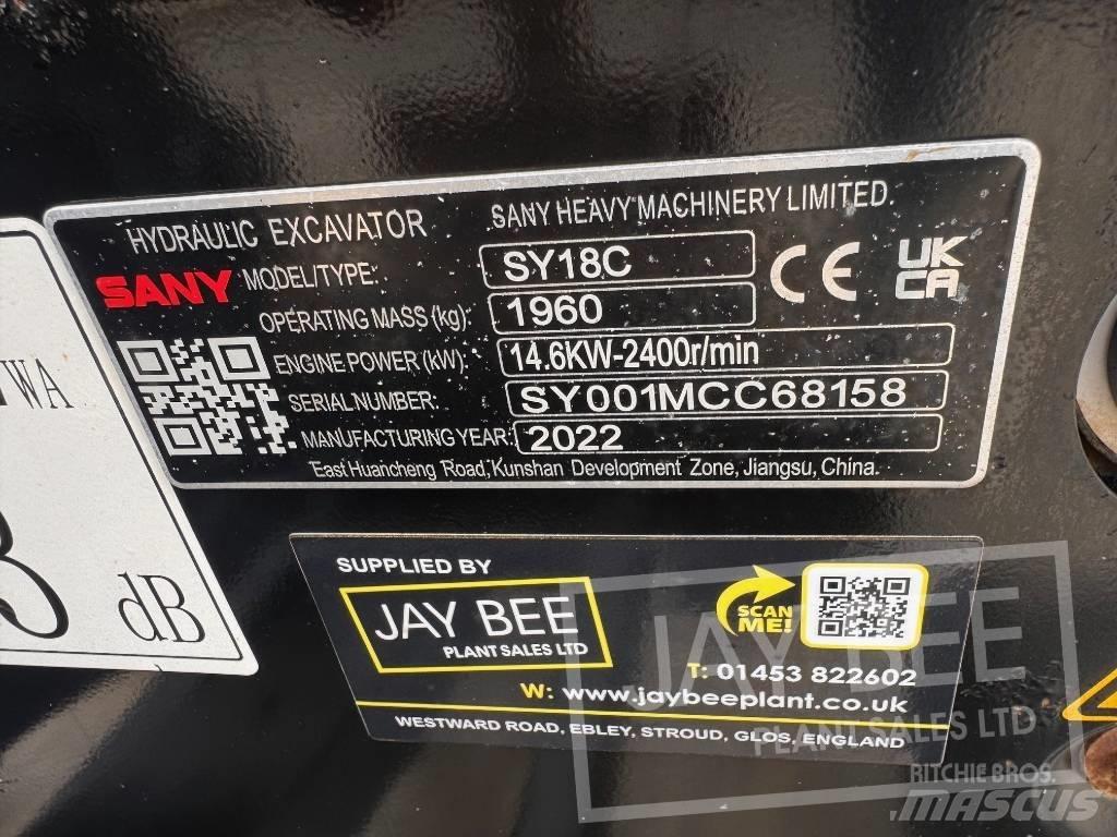 Sany SY 18 C Minigravemaskiner