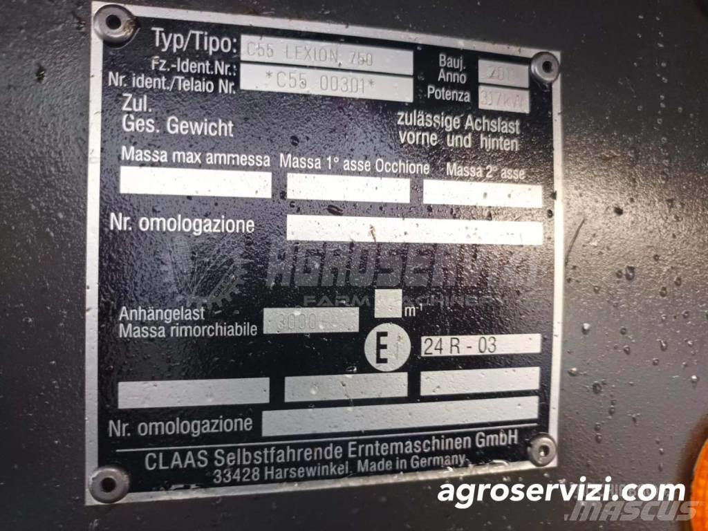 CLAAS Lexion 750 Mejetærskere