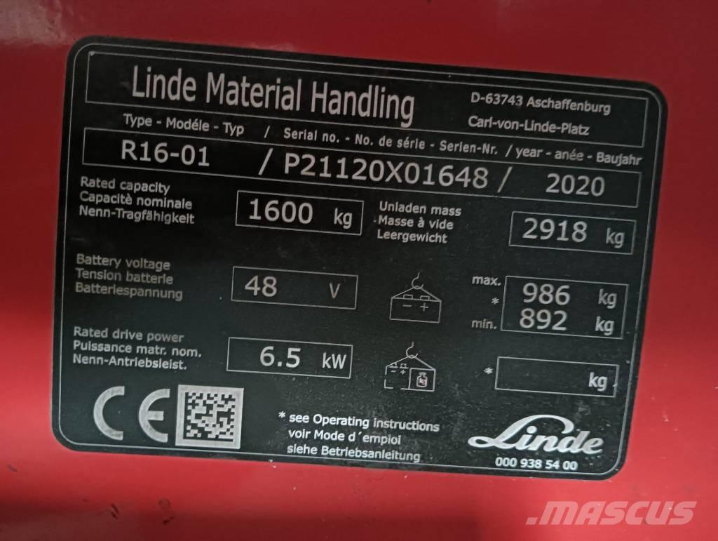 Linde R 16 Reachtruck