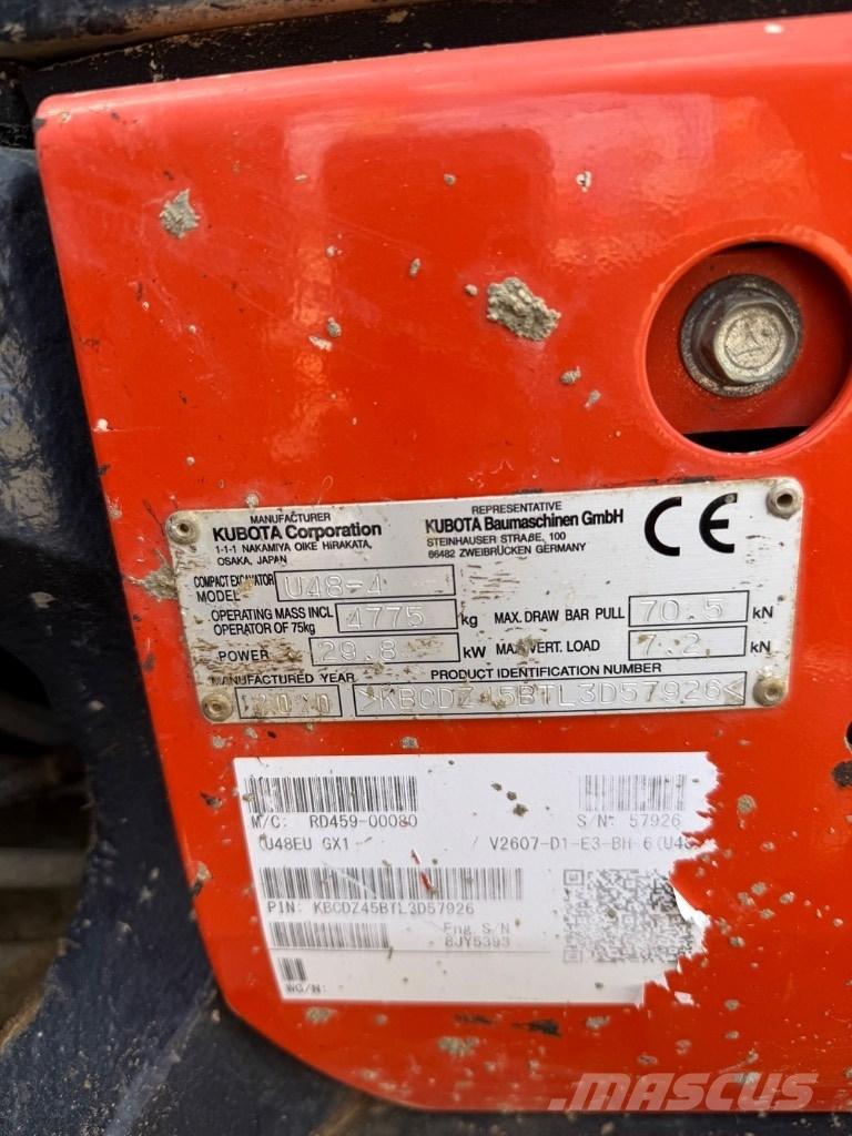 Kubota U 48 Minigravemaskiner