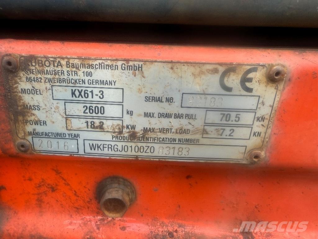 Kubota KX 61-3 Minigravemaskiner