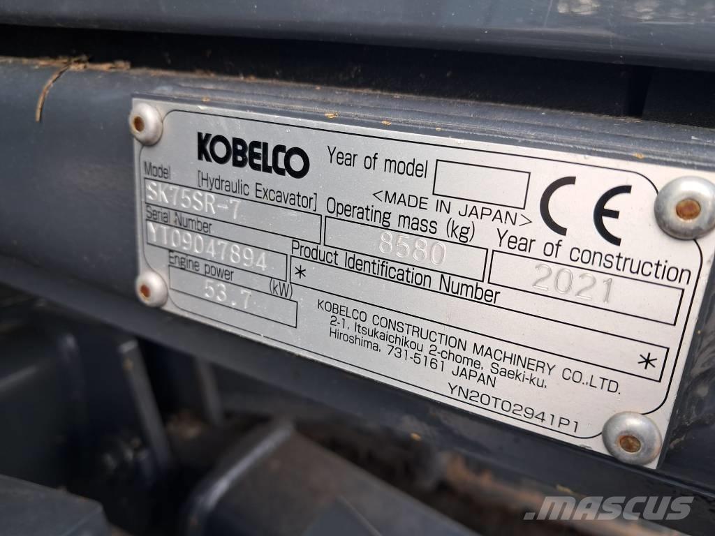 Kobelco SK75SR-7 Midi-gravemaskiner 7t - 12t