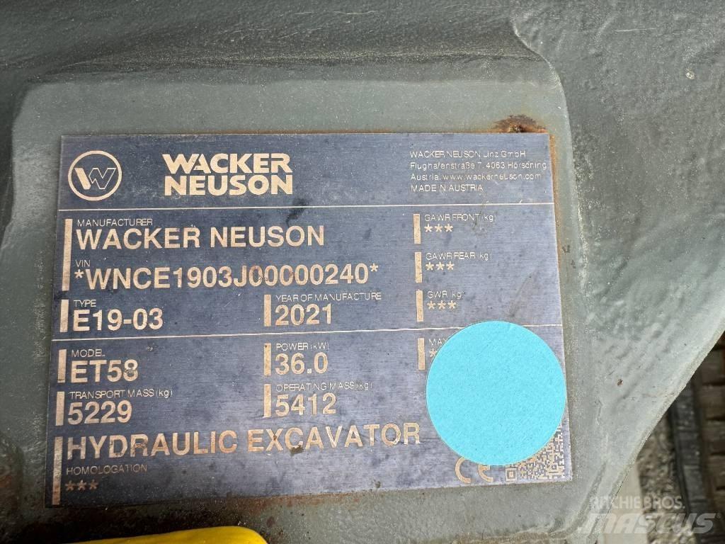 Wacker Neuson ET58 Gravemaskiner på larvebånd